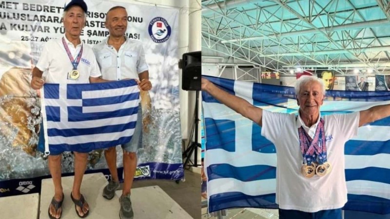 Βάζει κάτω και 20άρηδες: Ο 80χρονος Πέτρος Χαϊνάς κατέκτησε 6 μετάλλια σε διεθνείς αγώνες κολύμβησης