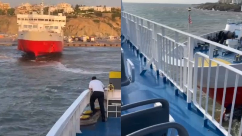 Ραφήνα: «Θρίλερ» για 850 επιβάτες - Στην φόρα το βίντεο σύγκρουσης των δύο πλοίων (video)