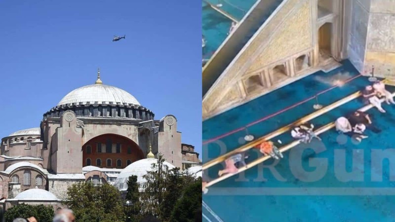 Αγια Σοφιά: Οι Τούρκοι αφήνουν το Νο1 σύμβολο του Χριστιανισμού να ρημάζει - Θραύσματα πέφτουν από τον τρούλο μπροστά στους επισκέπτες (video)