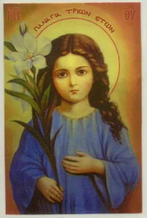 Η μοναδική εικόνα της Παναγίας που την δείχνει τριών χρονών κορίτσι