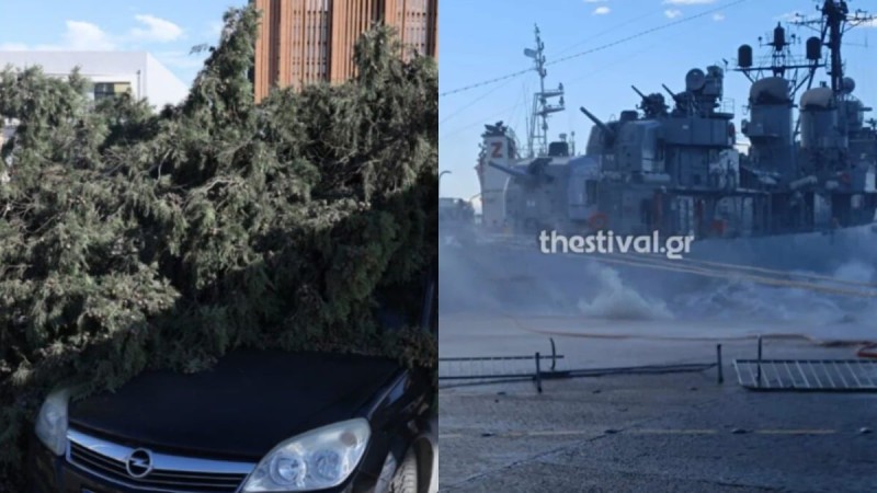 «Σαρώνει» η κακοκαιρία την Θεσσαλονίκη: Μανιασμένα κύματα «χτυπούν» το «Βέλος» - 150 κλήσεις δέχθηκε η Πυροσβεστική – Στα 106 χλμ./ώρα οι ριπές του ανέμου (video)
