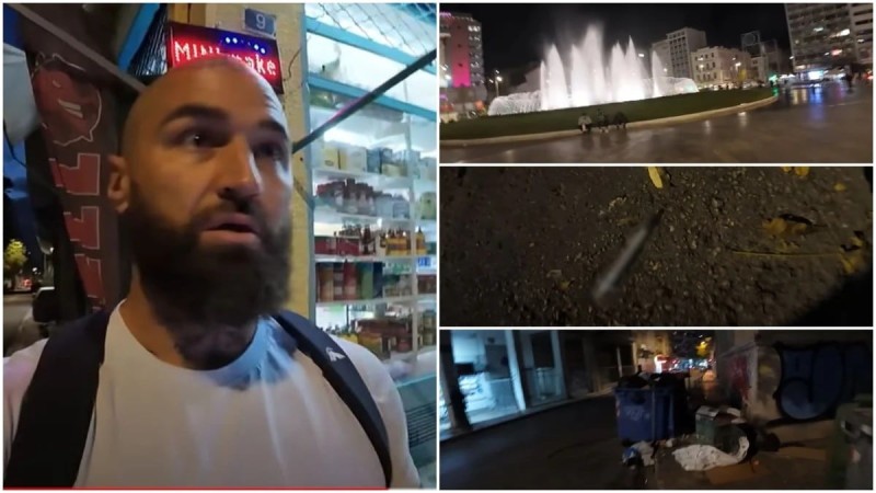 Αυστραλός ΥouΤuber περπάτησε νύχτα στην Ομόνοια και σοκαρίστηκε - «Ο χειρότερος δρόμος που έχω περπατήσει»