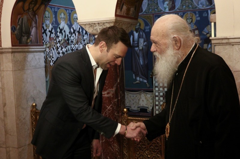 Συνάντηση Αρχιεπίσκοπου Ιερώνυμου με Στέφανο Κασσελάκη