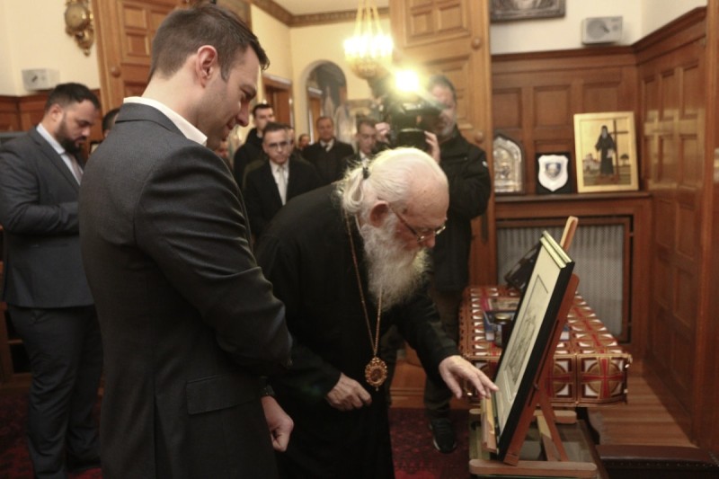 Συνάντηση Αρχιεπίσκοπου Ιερώνυμου με Στέφανο Κασσελάκη