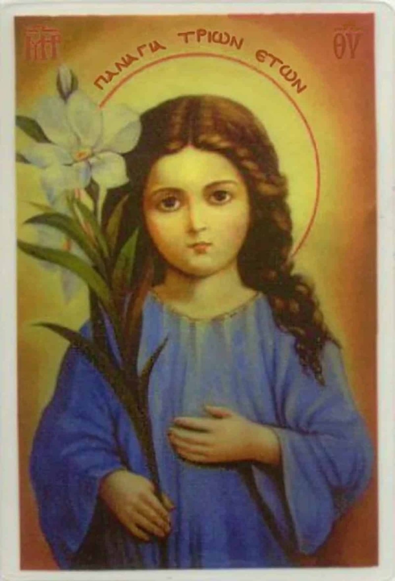 Η μοναδική εικόνα της Παναγίας που την δείχνει τριών χρονών κορίτσι