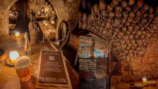 Η παλαιότερη ταβέρνα της Πράγας: Τρως ανάμεσα σε… νεκροκεφαλές