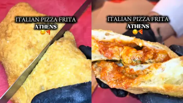 Μαγαζί στην Πανόρμου φτιάχνει απίθανη τηγανητή πίτσα