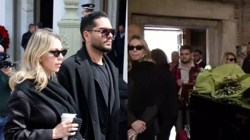 Κηδεία Μαρινέλλας: Σάλος με την Καληφώνη – Μπήκε και στο παρεκκλήσι με τον καφέ, δίπλα στο φέρετρο!