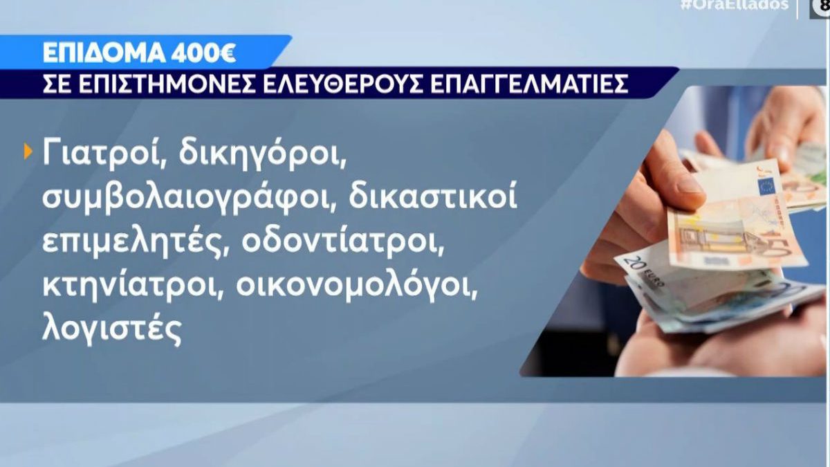 Επίδομα 400 ευρώ σε επιστήμονες και ελεύθερους επαγγελματίες – Ποιοι είναι δικαιούχοι & ποιες οι προϋποθέσεις (Video)