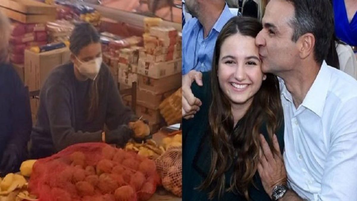 H κόρη του Κυριάκου Μητσοτάκη καθάρισε πατάτες για διανομή συσσιτίου