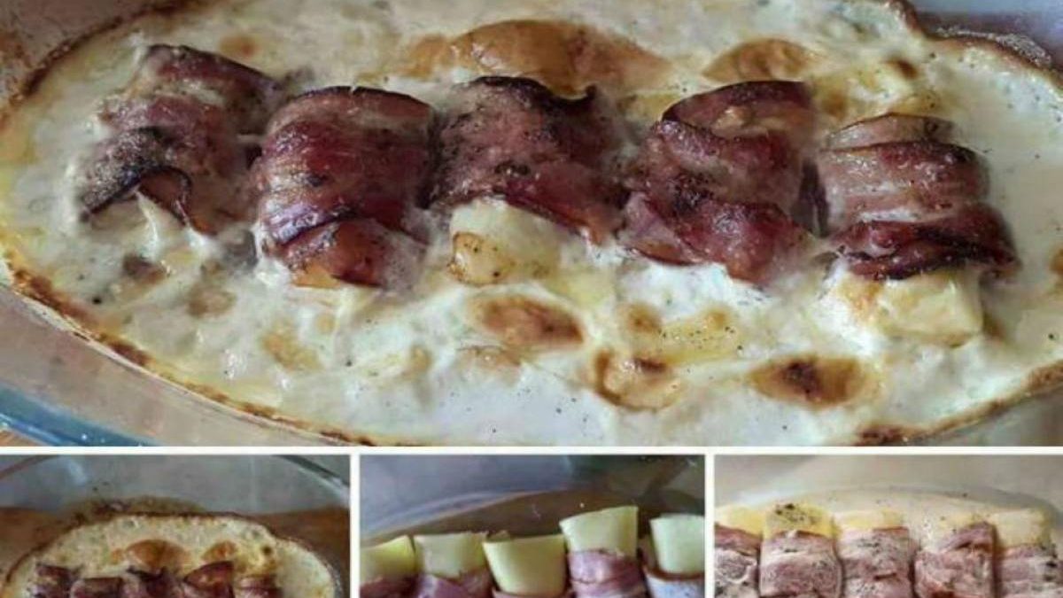 Μπουκίτσες κοτόπουλου με τυρί και μπέικον