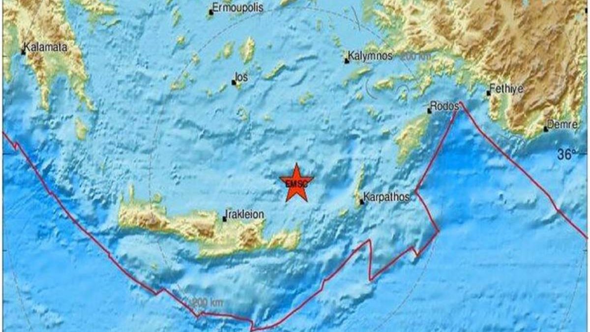 Σεισμός ανάμεσα στην Κρήτη και την Κάσο
