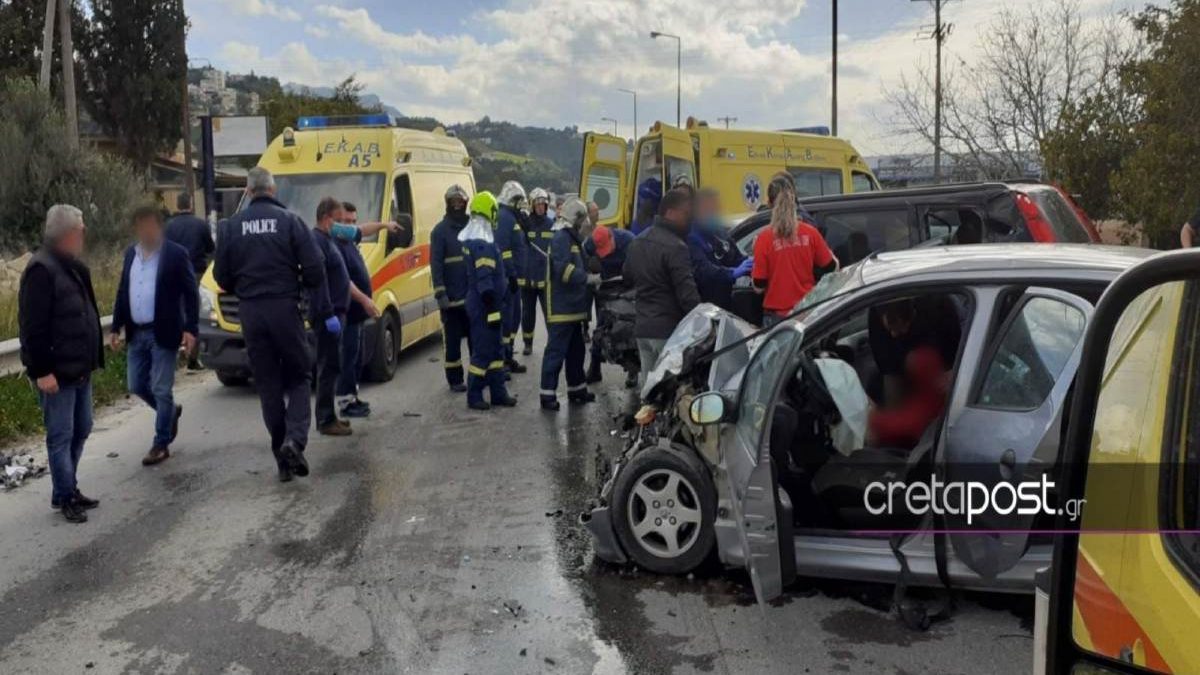Κρήτη: Σοβαρό τροχαίο ατύχημα με πέντε τραυματίες