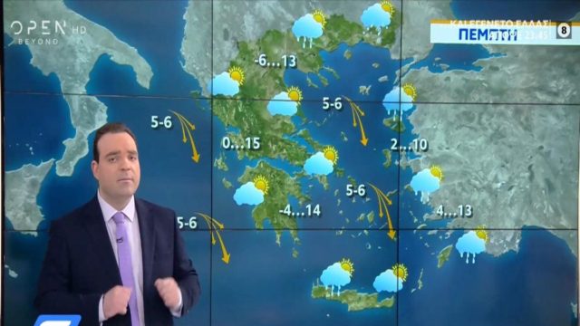 “Πρόσκαιρες τοπικές βροχές και…” – Ο Κλέαρχος Μαρουσάκης προειδοποιεί