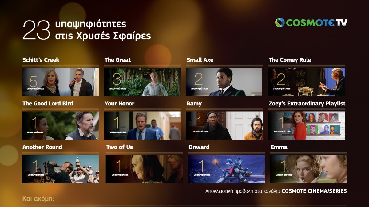 Το «χρυσό» περιεχόμενο της COSMOTE TV