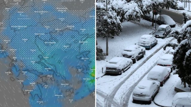 Κακοκαιρία Μήδεια: Στα “λευκά” όλη η χώρα – Από ώρα ώρα τα χιόνια και στην Αθήνα!