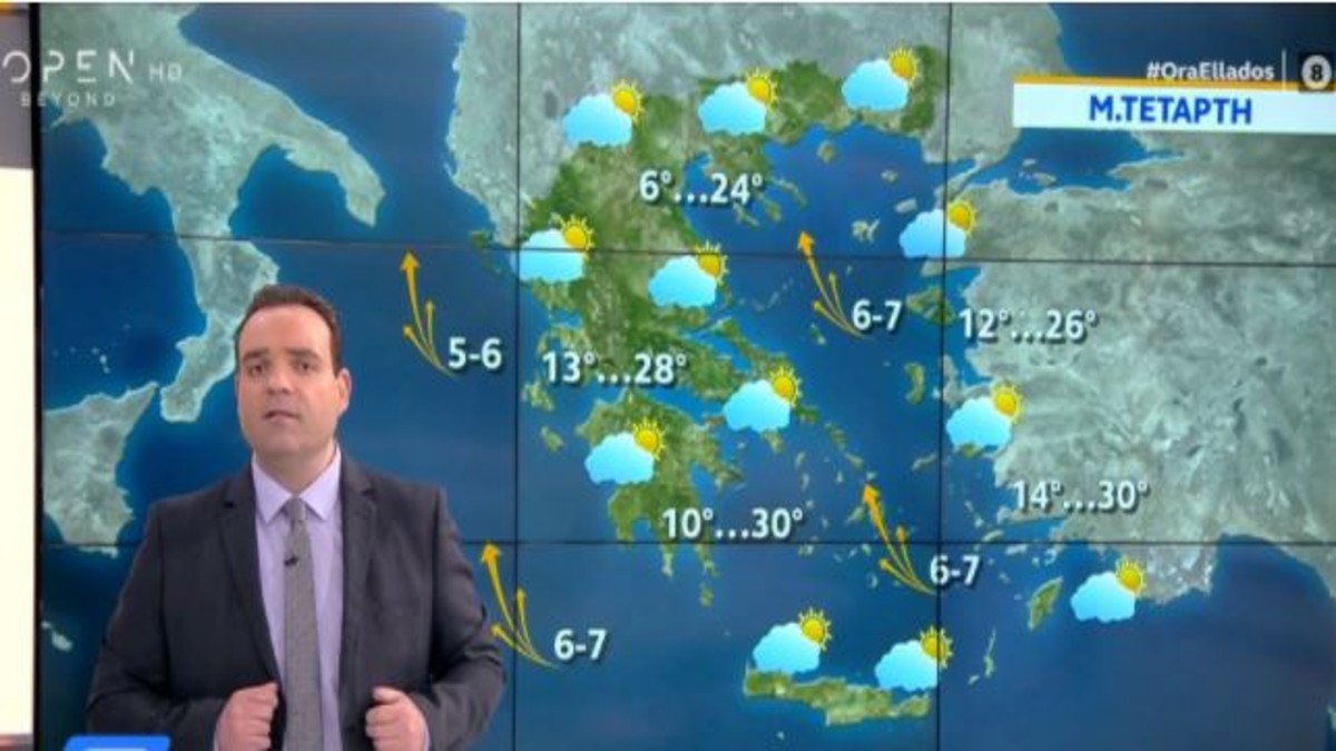 Κλέαρχος Μαρουσάκης: «Μέχρι 34 βαθμούς Κελσίου θα φτάσει η θερμοκρασία»