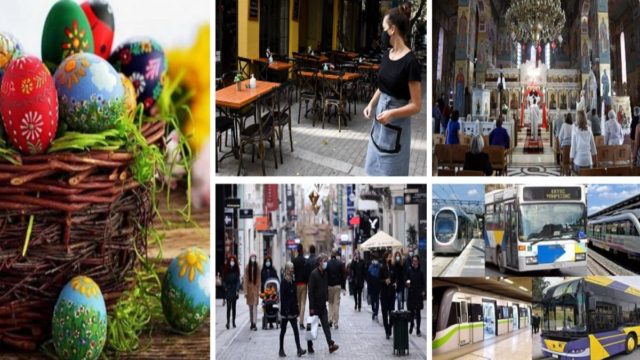 «Oδηγός» για το Πάσχα: Όλα όσα ισχύουν για μετακινήσεις, εκκλησίες, καταστήματα και ΜΜΜ (Video)