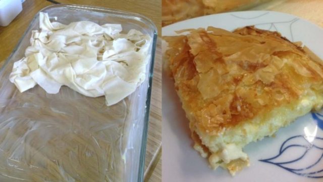 Τραγανή πατσαβουρόπιτα με τυρί φέτα