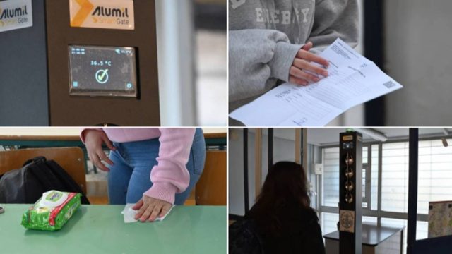Επιστροφή στα θρανία: Πρώτες εικόνες – Με τα αποτελέσματα του self test στα χέρια οι μαθητές