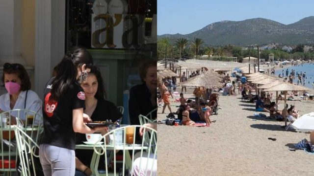«Ξεχύθηκαν» ξανά: Ο καύσωνας έφερε «λαοθάλασσα» σε καφετέριες και παραλίες