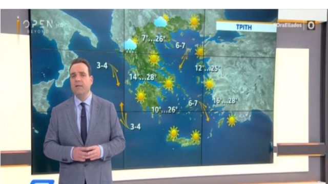 Κλέαρχος Μαρουσάκης: Ηλιοφάνεια σε όλη την χώρα
