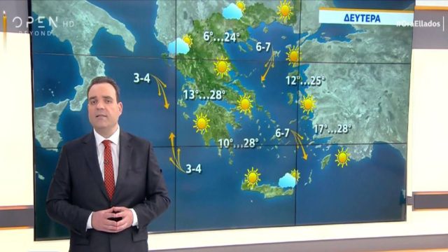 Κλέαρχος Μαρουσάκης: “Με δυνατούς βοριάδες ξεκινά η νέα εβδομάδα” (Video)
