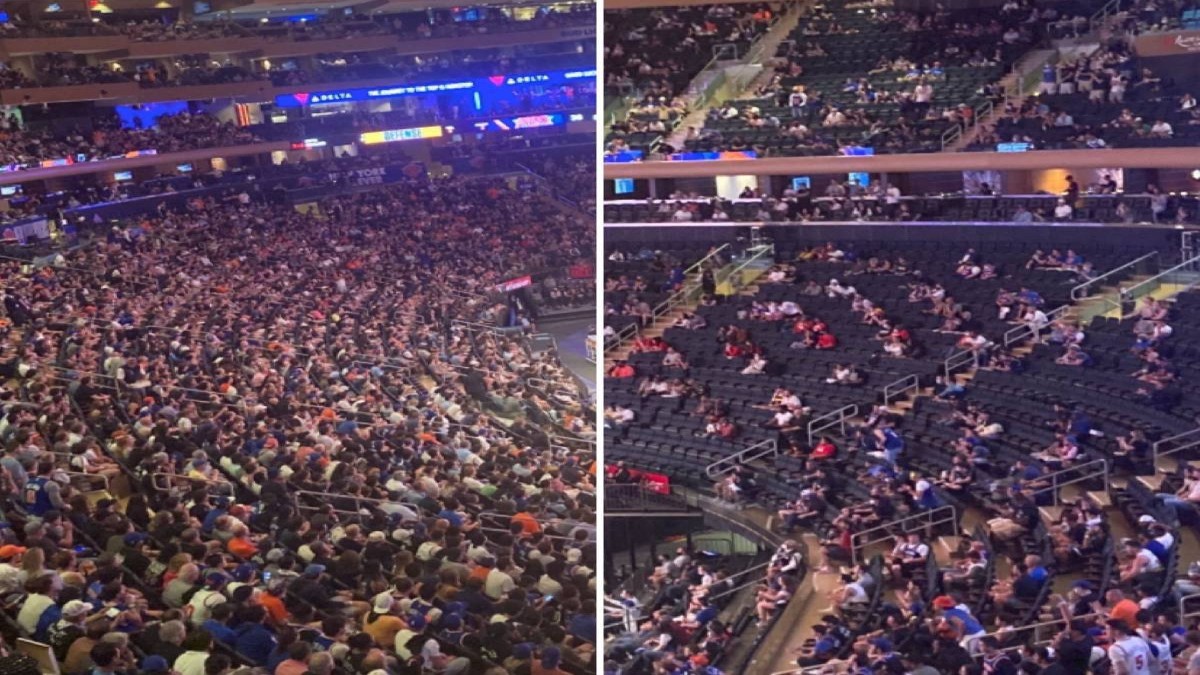 Madison Square Garden: Χωρίστηκαν στη μέση οι φίλαθλοι, σε εμβολιασμένους και μη