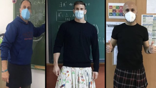 Δάσκαλοι ενάντια στο ομοφοβικό bullying: Φόρεσαν φούστες για να υποστηρίξουν μαθητή τους