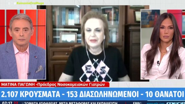 Παγώνη: Οι πλήρως εμβολιασμένοι έχουν πιθανότητα 10% να νοσήσουν