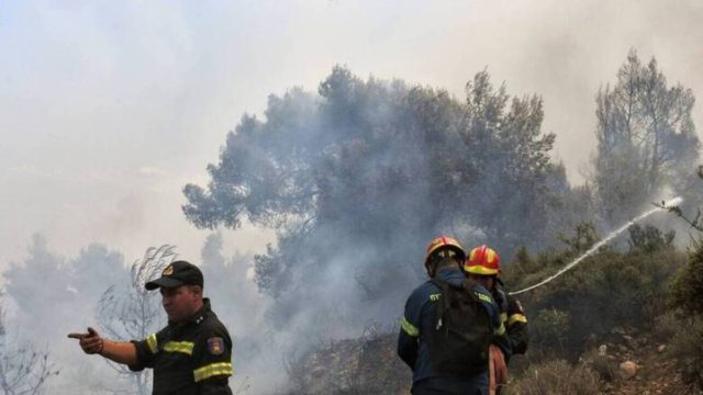 Φωτιά σε δασική έκταση στο Θύριο Βόνιτσας