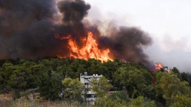 Φωτιά στην Αττική: Προσήχθη 40χρονος για ύποπτη συμπεριφορά (Video)