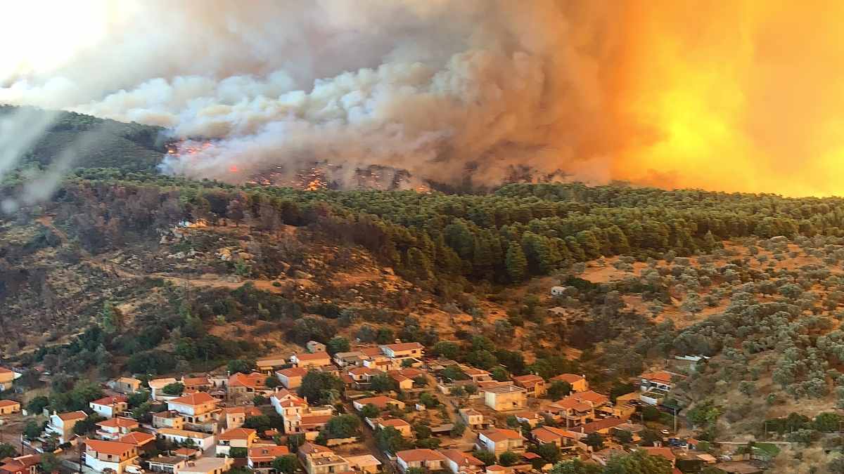 Εύβοια: Αναζωπύρωση της φωτιάς στις Ροβιές – Εντολή εκκένωσης στο Προκόπι