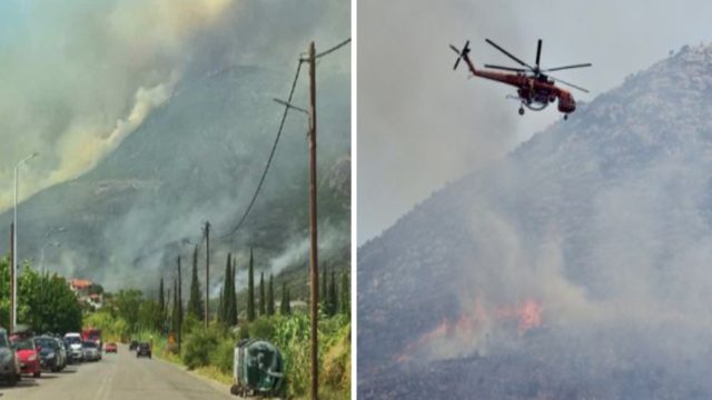 Φωτιά στην Μάνη: Εκκενώνονται Γύθειο και Μαυροβούνι