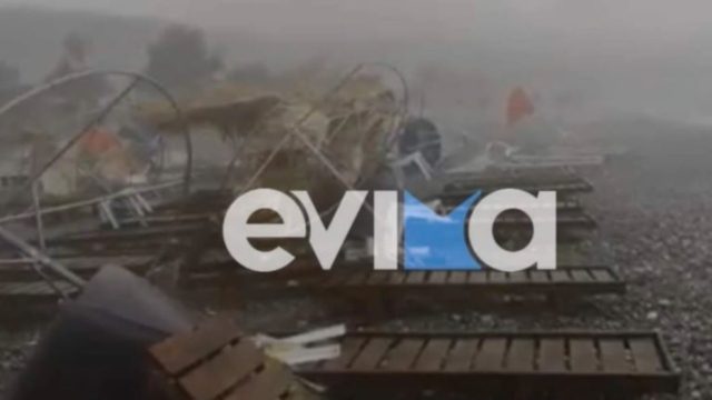 Ισχυρή καταιγίδα στην Βόρεια Εύβοια