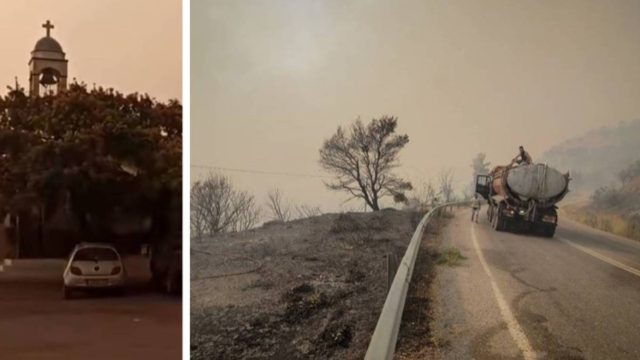Σε κατάσταση εκτάκτου ανάγκης η Βόρεια Εύβοια: Η ανατριχιαστική στιγμή που χτυπούν οι καμπάνες στις Κεχριές – Μήνυμα από το 112 να φύγουν όλοι!