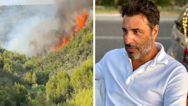 Μάχη με τις φλόγες για τον ηθοποιό, Βασίλη Παλαιολόγο! Βρέχει το σπίτι του για να μην “αρπάξει” από τη φωτιά