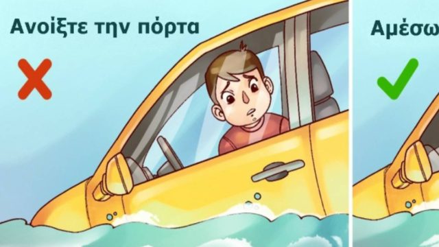 Δείτε τι πρέπει να κάνετε για να βγείτε ζωντανοί από ένα αυτοκίνητο που βυθίζεται!