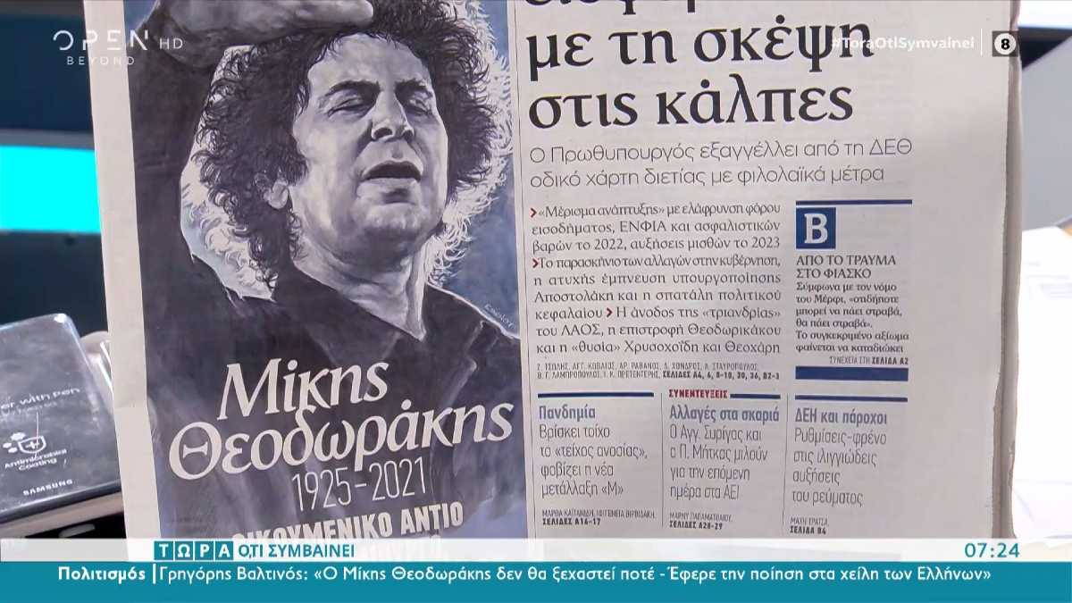 Τα πρωτοσέλιδα των εφημερίδων (05/09)