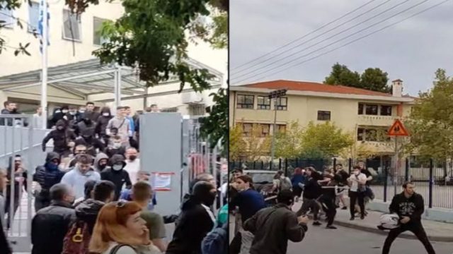 Άγρια επεισόδια έξω από σχολείο στη Θεσσαλονίκη: Ξύλο με καδρόνια και σουγιάδες! (Video)