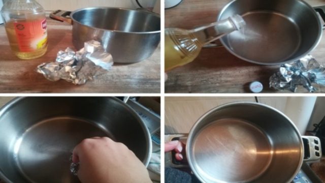 Ρίχνει μηλόξυδο σε μια κατσαρόλα και την τρίβει με αλουμινόχαρτο – Ο καλύτερος τρόπος για…