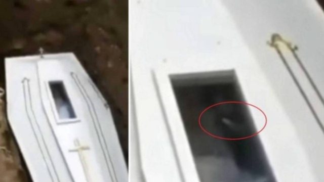 Πτώμα τοποθετείται στον τάφο – Δευτερόλεπτα μετά η κάμερα πιάνει κάτι το σοκαριστικό μέσα στο φέρετρο! (video)