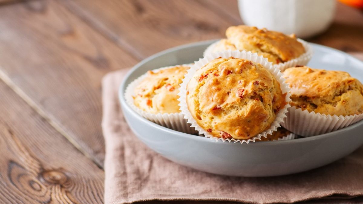Αλμυρά muffins με κοτόπουλο χωρίς γλουτένη