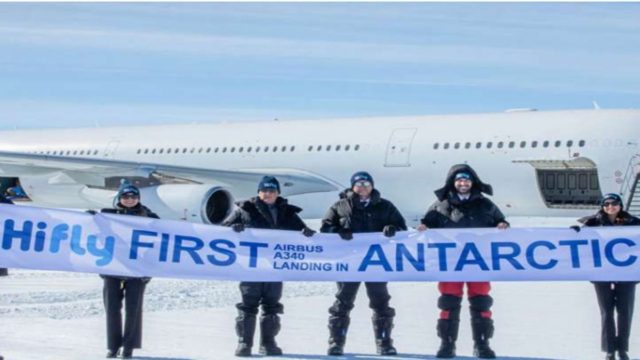 Ιστορική στιγμή: Airbus προσγειώθηκε για πρώτη φορά στην Ανταρκτική (video)