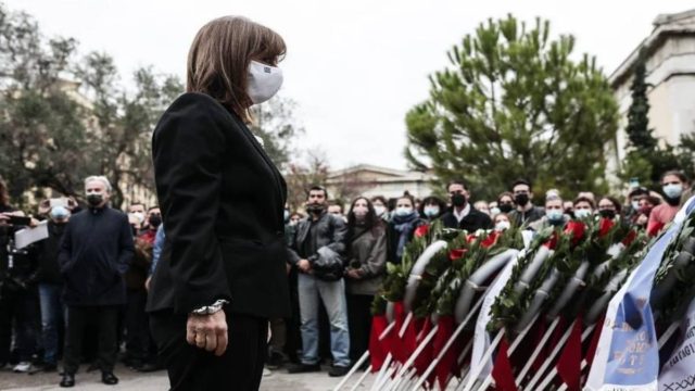 Επέτειος Πολυτεχνείου – Αικατερίνη Σακελλαροπούλου: “Σήμερα έχουμε χρέος να σταθούμε δίπλα στους νέους και να στηρίξουμε τις προσδοκίες τους για καλύτερο μέλλον”