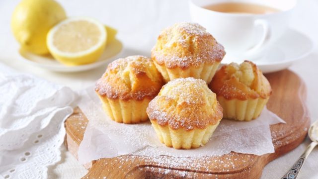 Muffins λεμονιού χωρίς γλουτένη