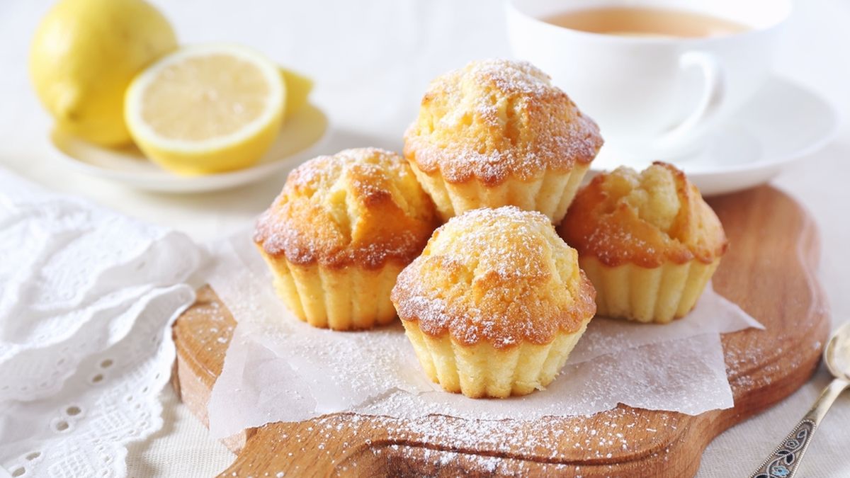 Muffins λεμονιού χωρίς γλουτένη