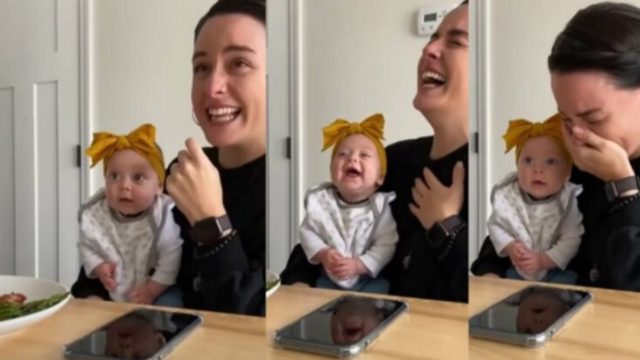 Μαμά συγκινήθηκε όταν είδε το μωρό της να… (video)