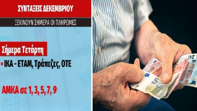 Συντάξεις Δεκεμβρίου: Από σήμερα (24/11) οι πληρωμές – Όλες οι ημερομηνίες ανά Ταμείο