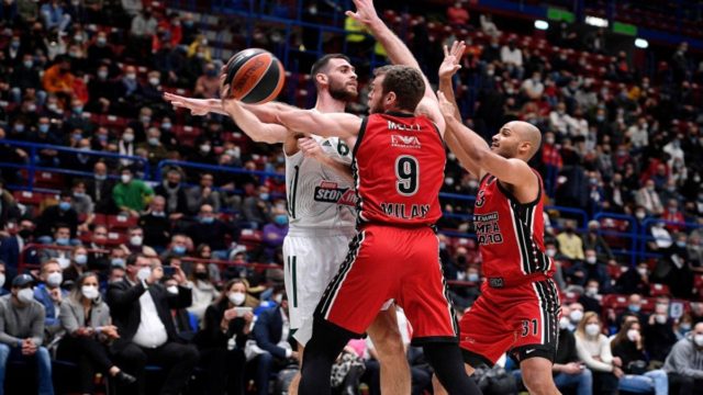 Euroleague: Βαριά ήττα στο Μιλάνο ο Παναθηναϊκός – Κατέρρευσε στο β’ ημίχρονο